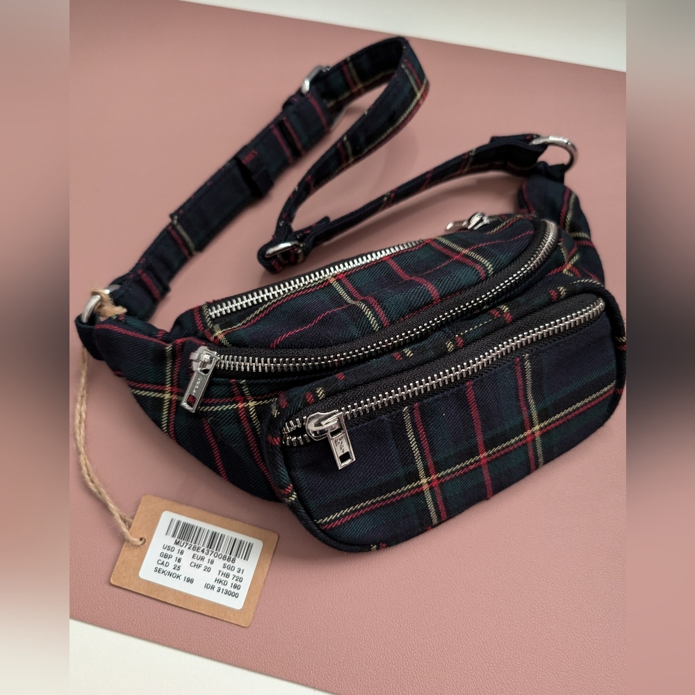 NWT Brandy Melville belt bag. Plaid pattern.